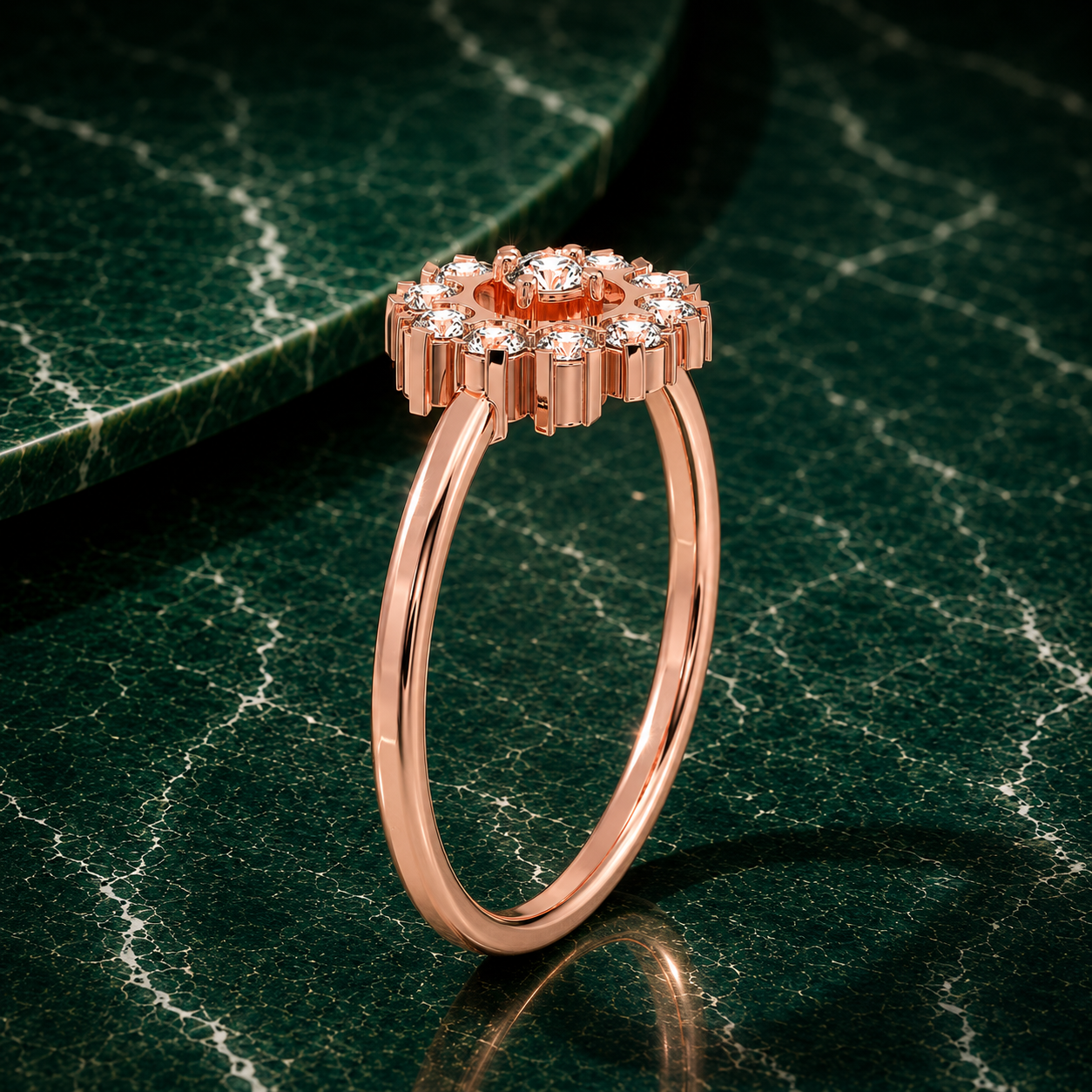 Glemzee Floating Halo Diamond Ring