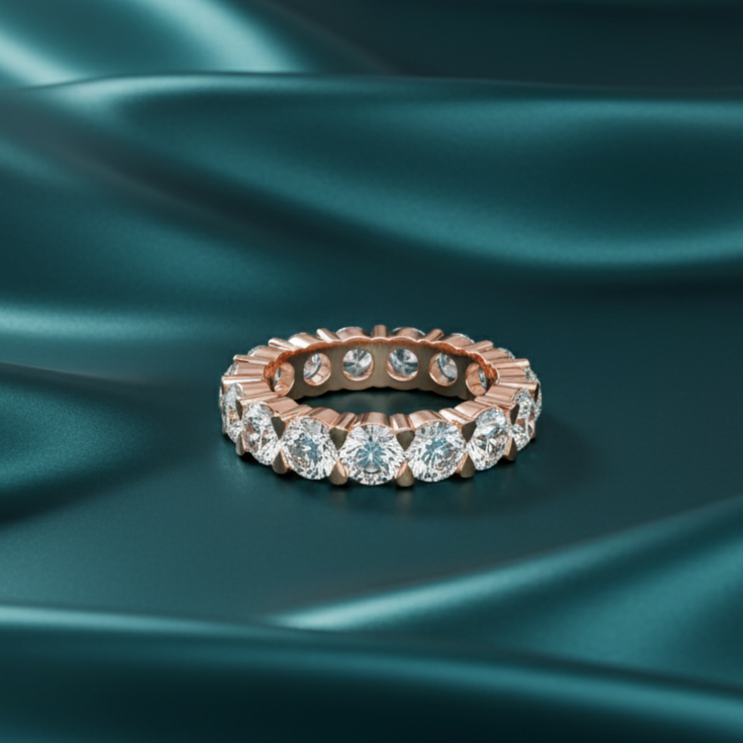 Aurora Round Diamond Eternity Band