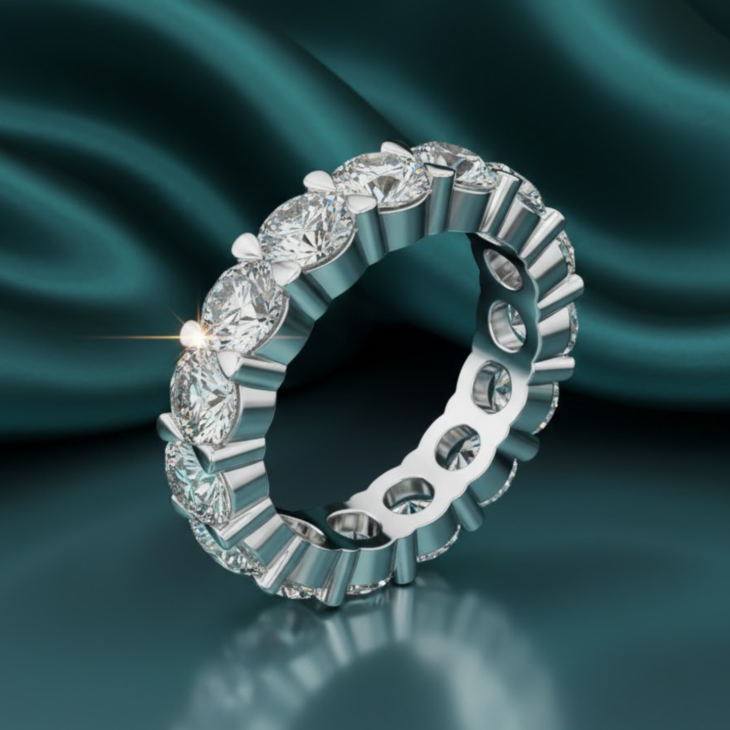 Aurora Round Diamond Eternity Band