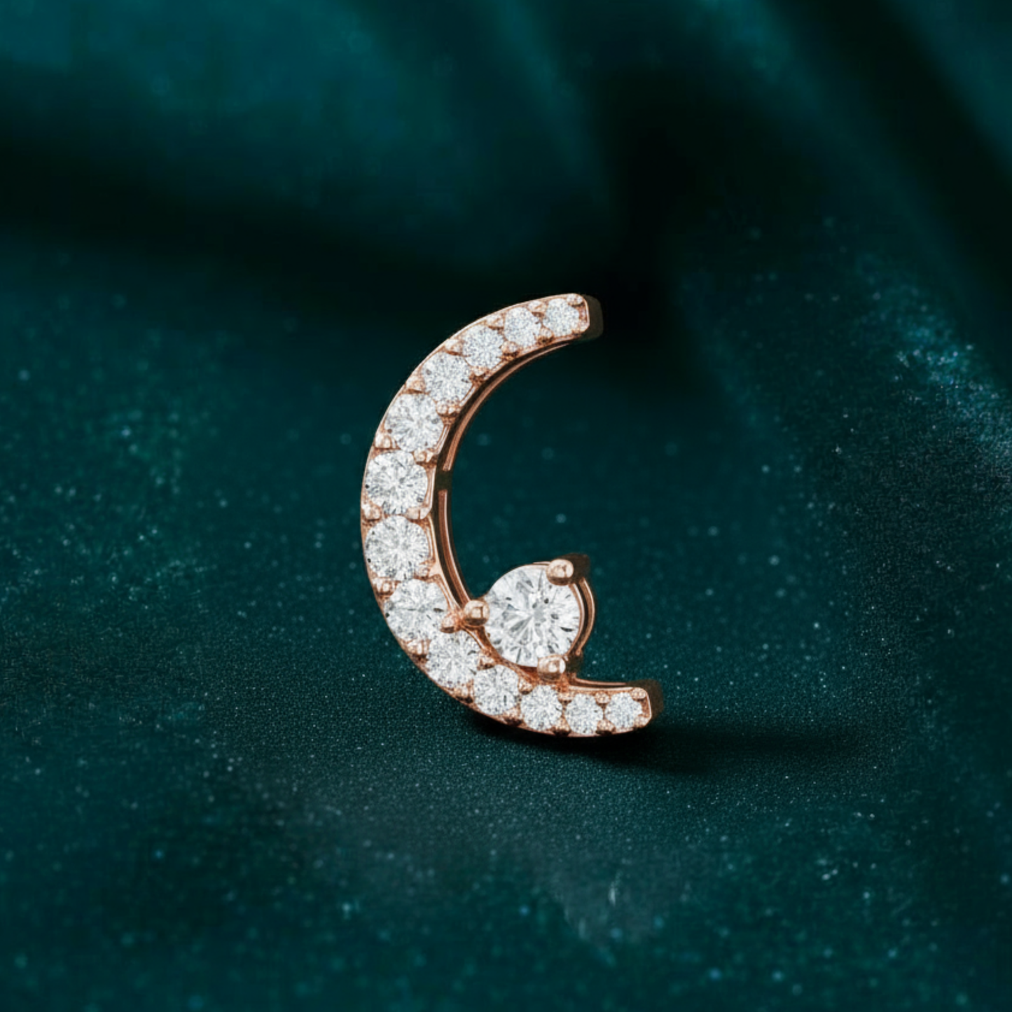 Luna Crescent Moon Diamond Pendant