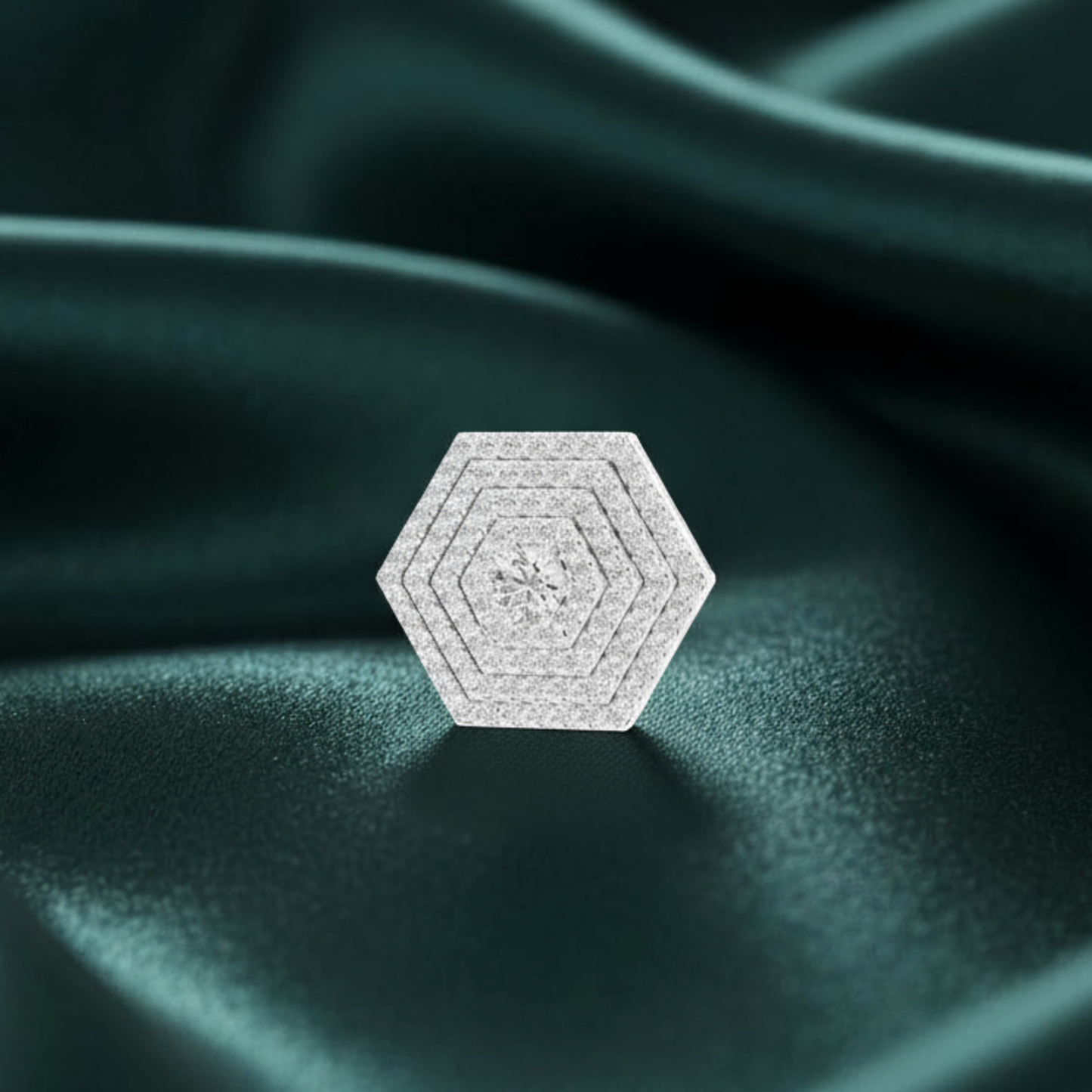 Celestia Hexagon Diamond Medallion Pendant