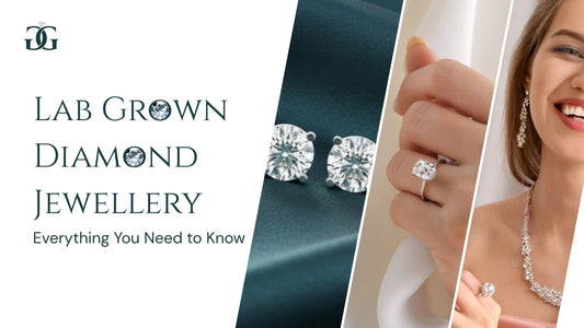 High-quality lab grown diamond jewellery featuring modern cuts, shapes, and ethical diamonds, showcasing brilliance, clarity and sustainable luxury