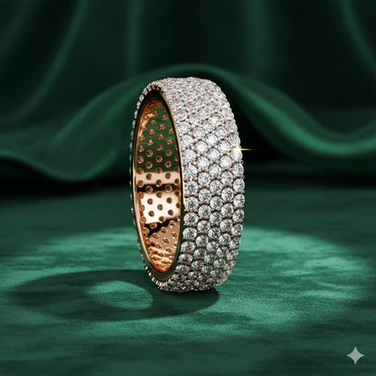 Multi Row Pavé Diamond Eternity Band | Luxury Statement Ring