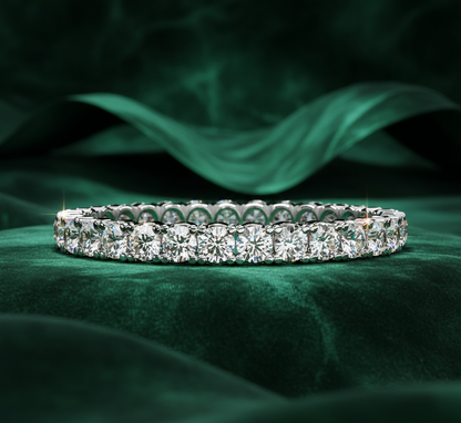 Round Cut Diamond Full Eternity Band | Shared Prong Luxury Wedding Ring