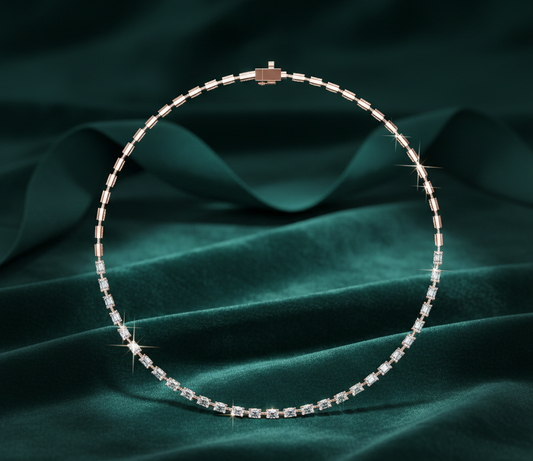 The Verdant Emerald Radiance Tennis Necklace