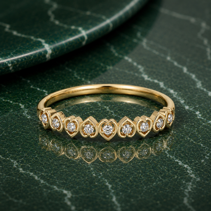 Minimalist Lab Grown Diamond Heart Ring
