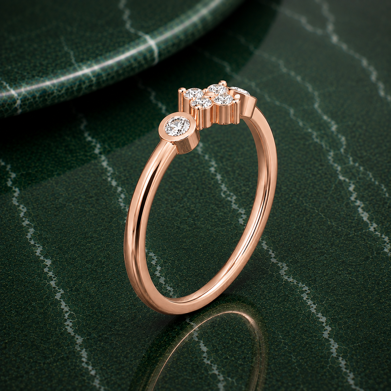 Dainty Floral Lab Grown Diamond Ring