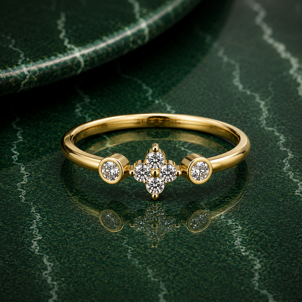 Dainty Floral Lab Grown Diamond Ring