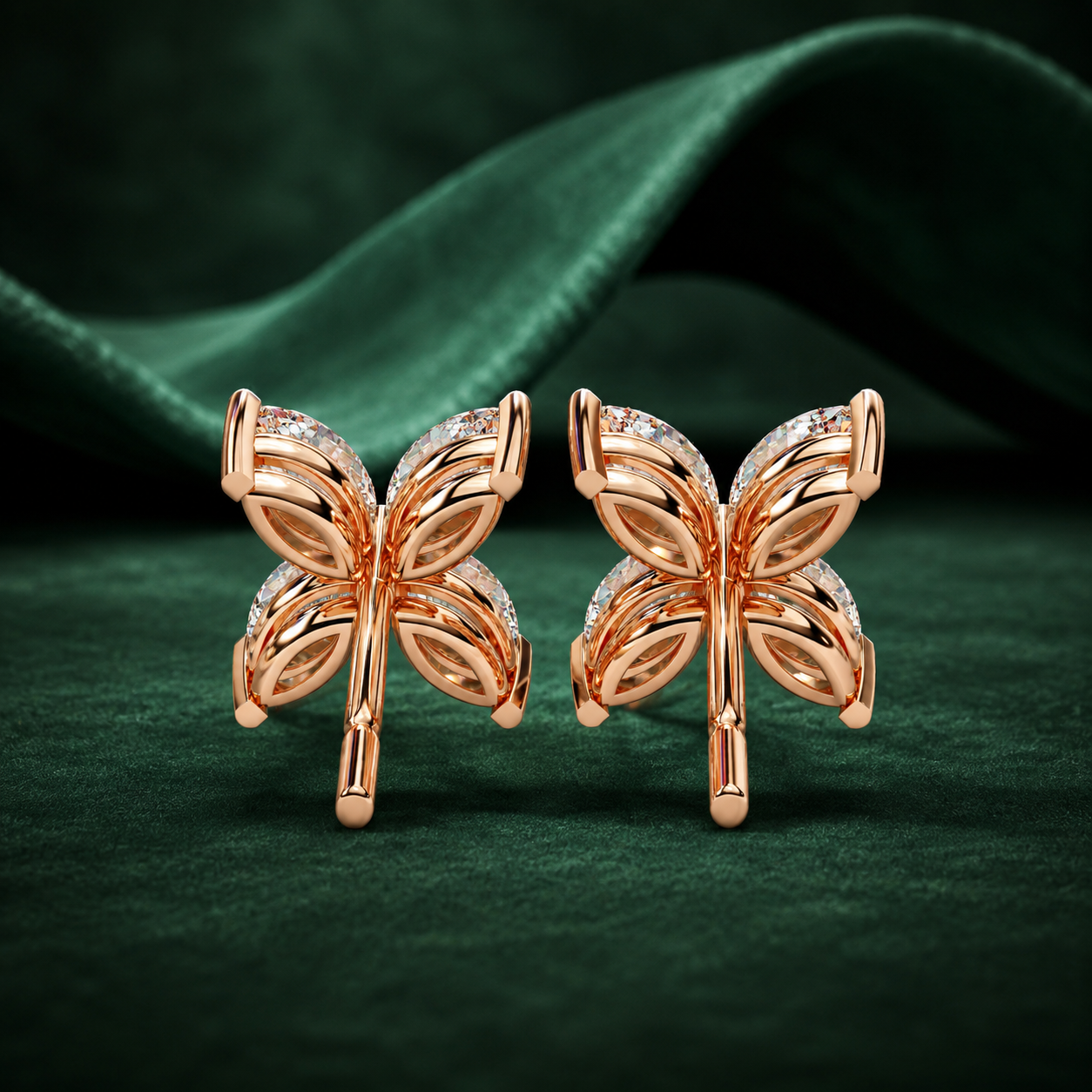 Marquise Lab Grown Diamond Floral Studs