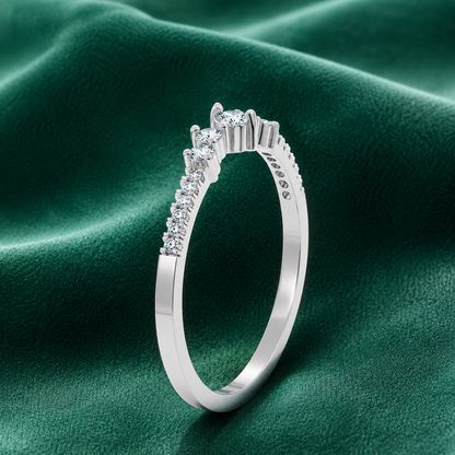 Delicate Cluster & Pavé Diamond Ring