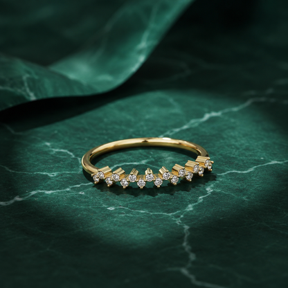 Dainty Zig-Zag Diamond Band