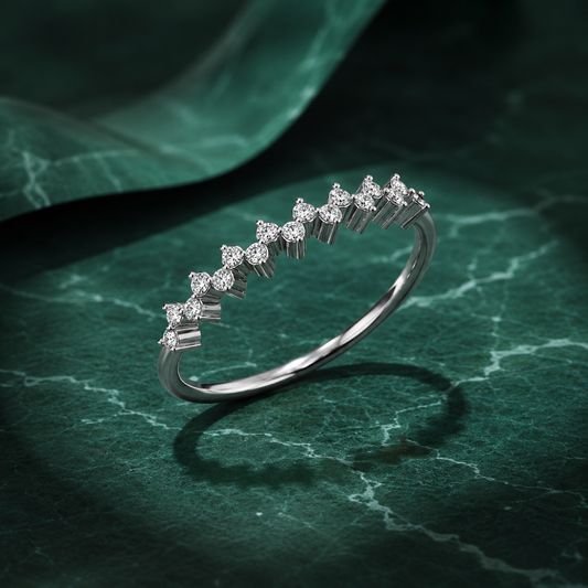 Dainty Zig-Zag Diamond Band