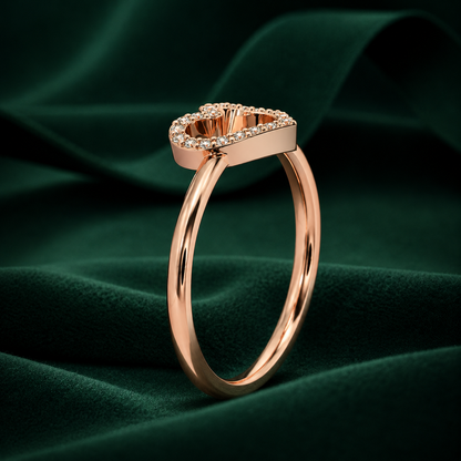 Open Heart Lab Grown Diamond Ring