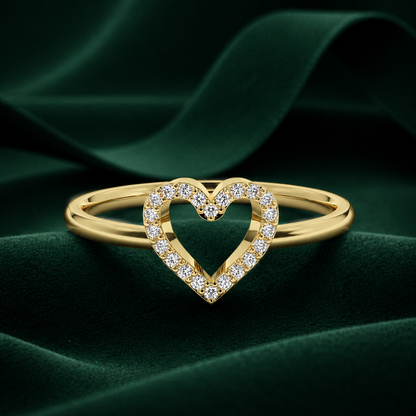 Open Heart Lab Grown Diamond Ring
