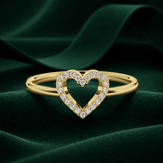 Open Heart Lab Grown Diamond Ring