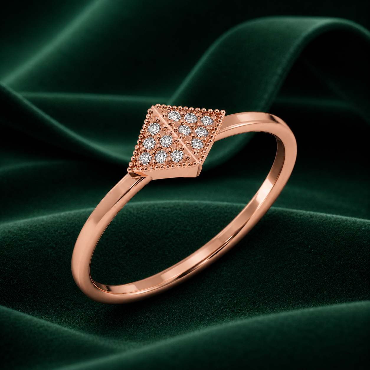 Dainty Lozenge Lab Grown Diamond Promise Ring