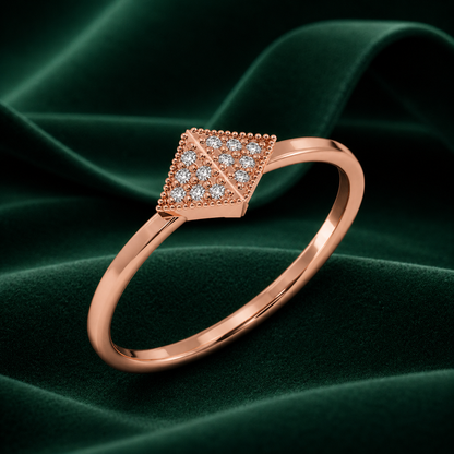Dainty Lozenge Lab Grown Diamond Promise Ring