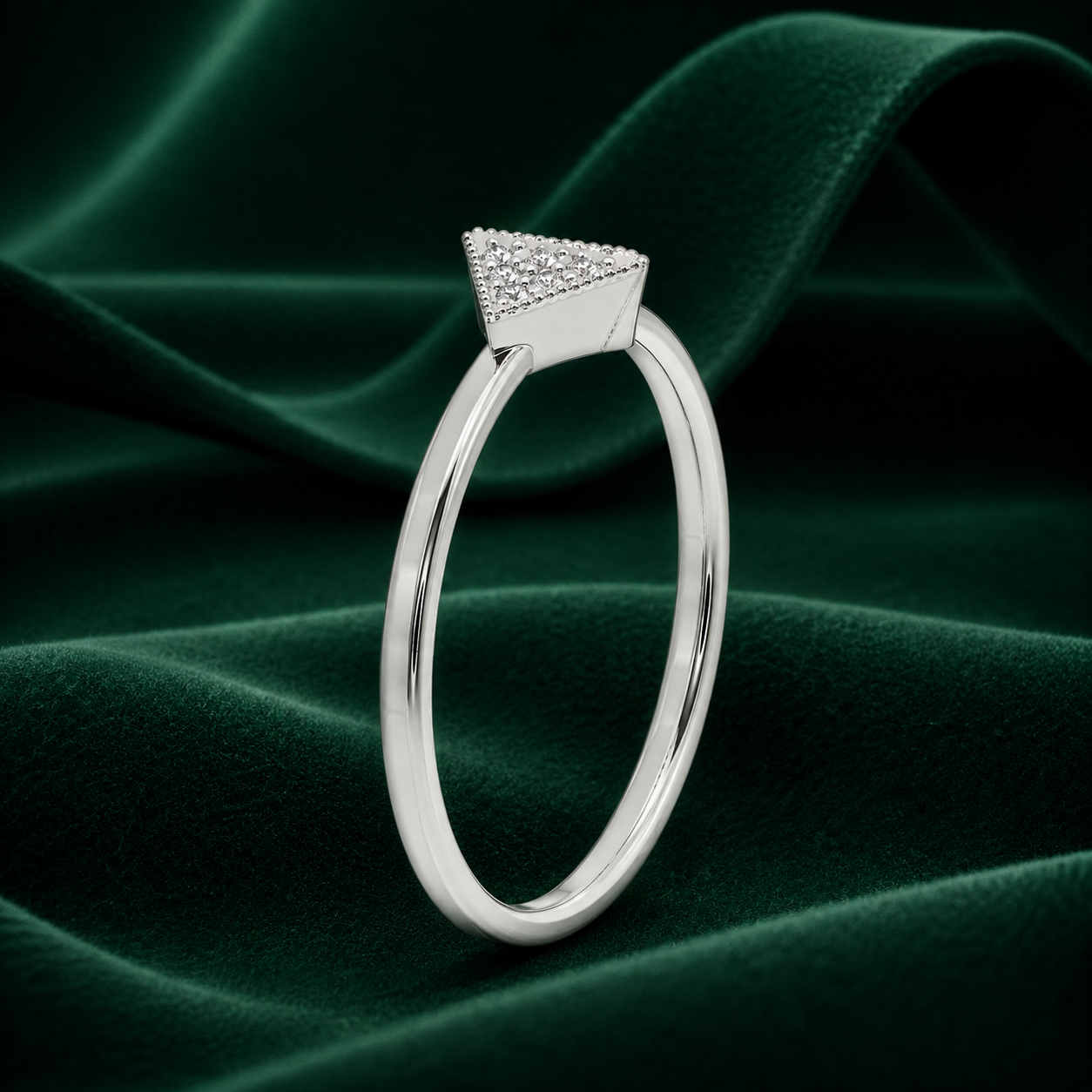 Dainty Lozenge Lab Grown Diamond Promise Ring