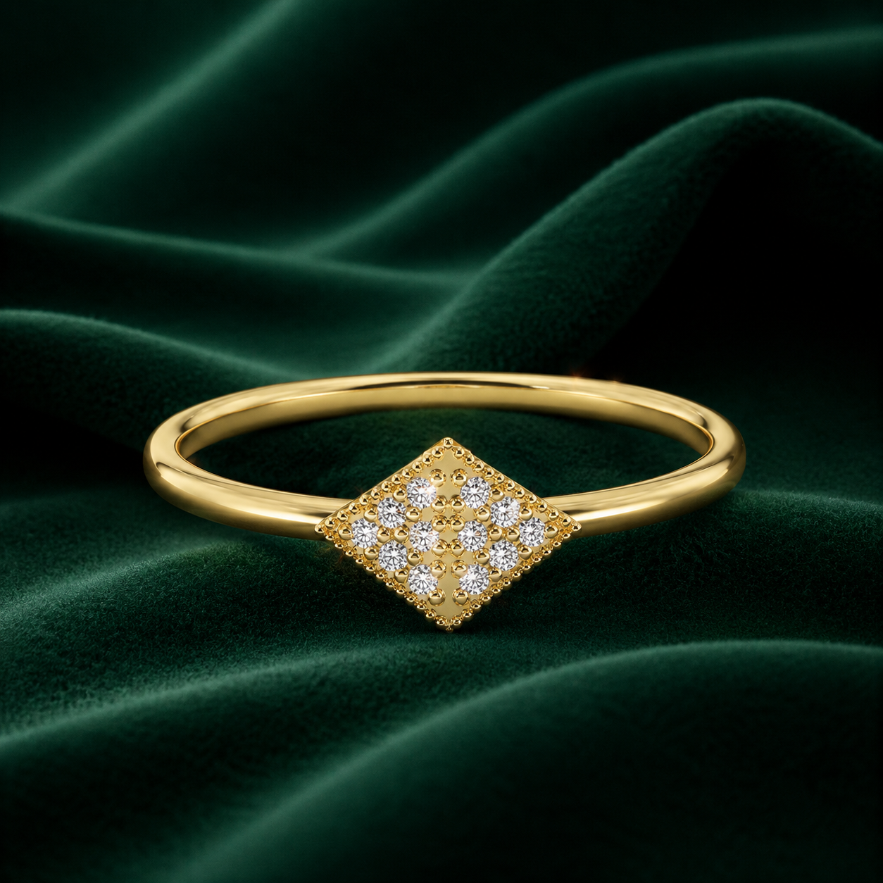 Dainty Lozenge Lab Grown Diamond Promise Ring