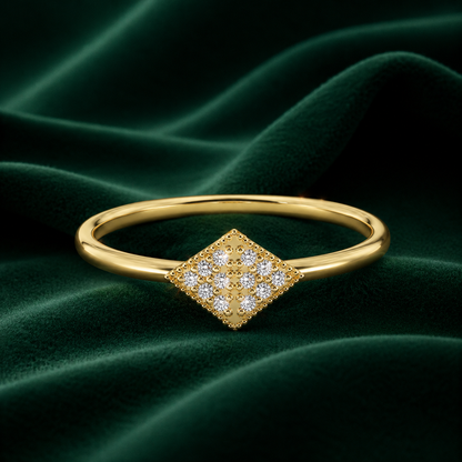 Dainty Lozenge Lab Grown Diamond Promise Ring
