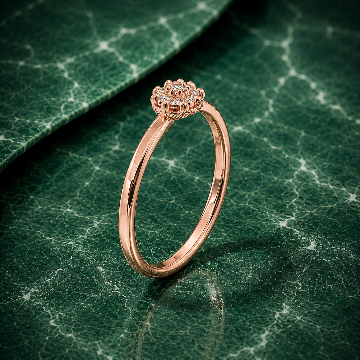 Floral Cluster Lab Grown Diamond Ring