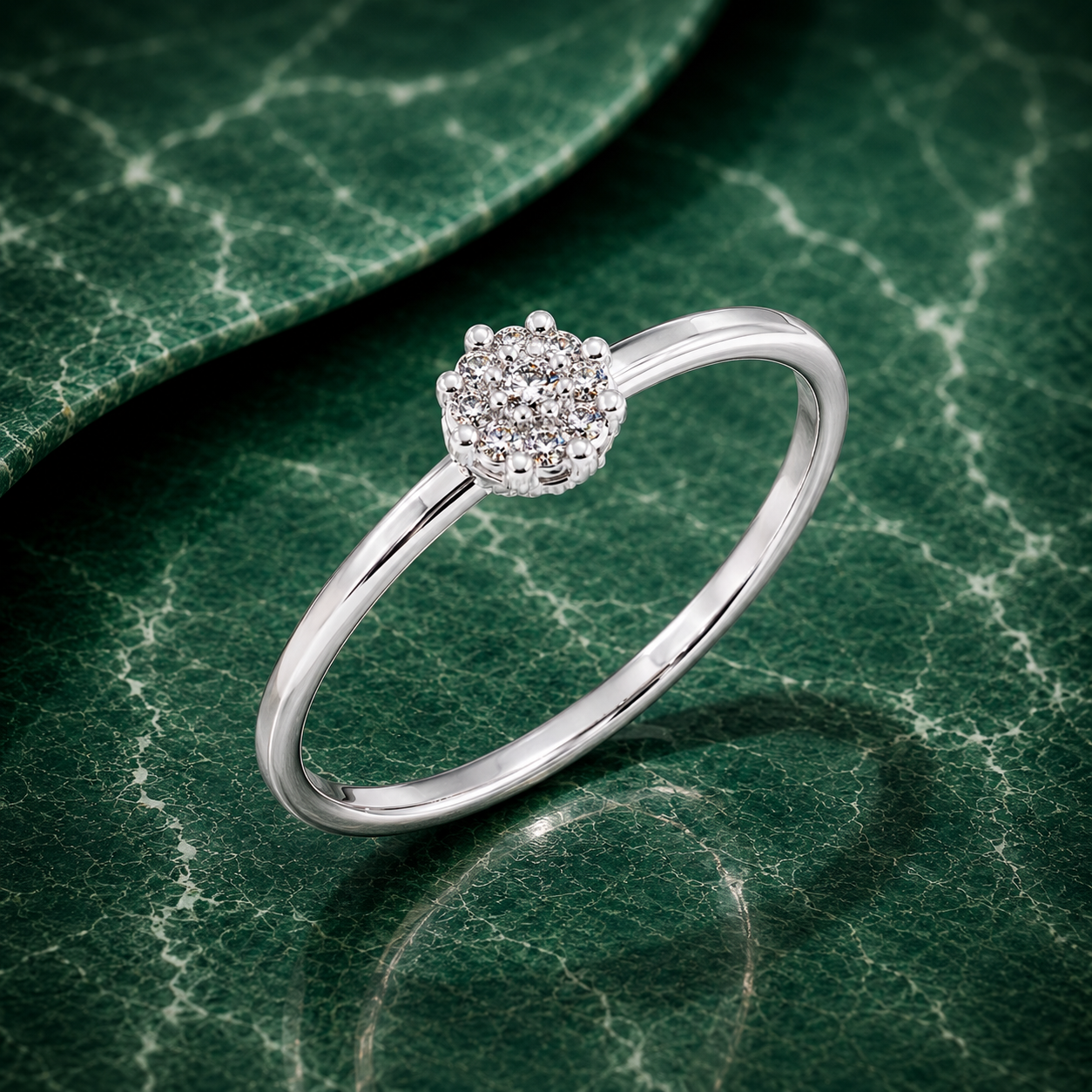 Floral Cluster Lab Grown Diamond Ring