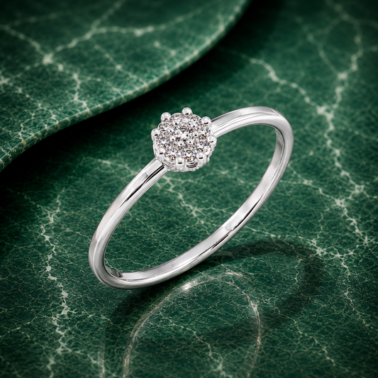 Floral Cluster Lab Grown Diamond Ring