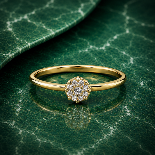 Floral Cluster Lab Grown Diamond Ring
