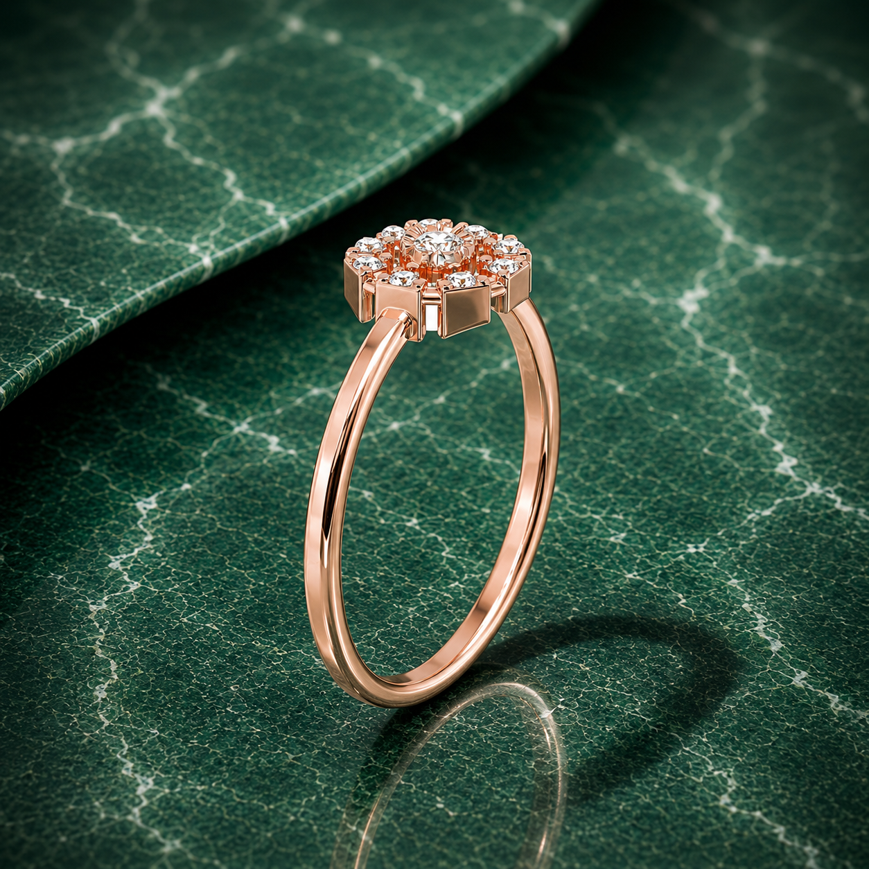 Openwork Halo Lab Grown Diamond Ring