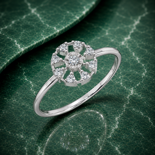 Openwork Halo Lab Grown Diamond Ring