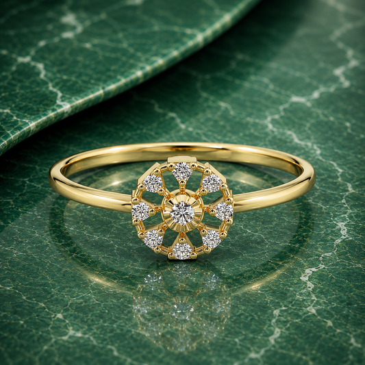 Openwork Halo Lab Grown Diamond Ring