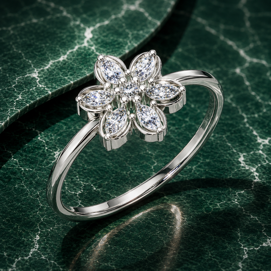 Daisy Cluster Lab-Grown Diamond Ring