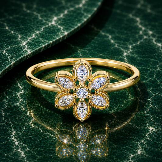 Daisy Cluster Lab-Grown Diamond Ring