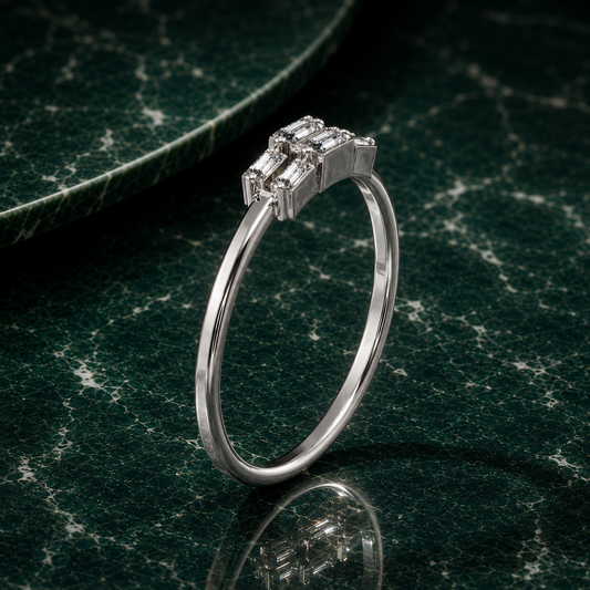 Minimalist Baguette Cluster Ring