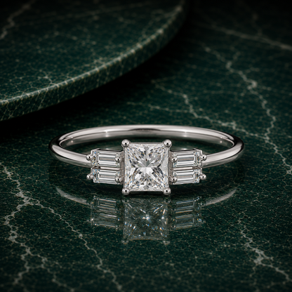 Princess & Baguette Diamond Ring