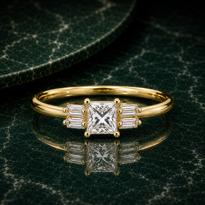 Princess & Baguette Diamond Ring