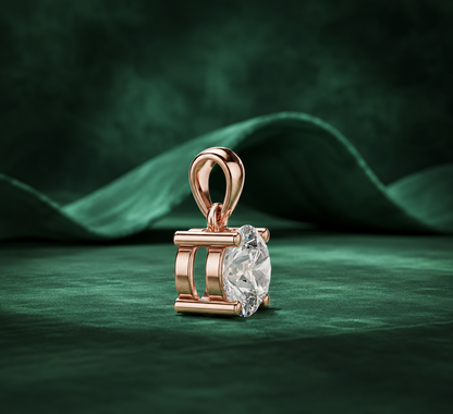 Solara Round Brilliant Diamond Pendant