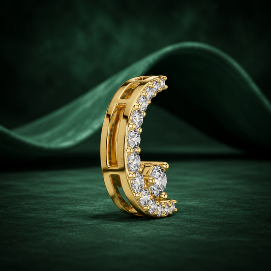 Luna Crescent Moon Diamond Pendant