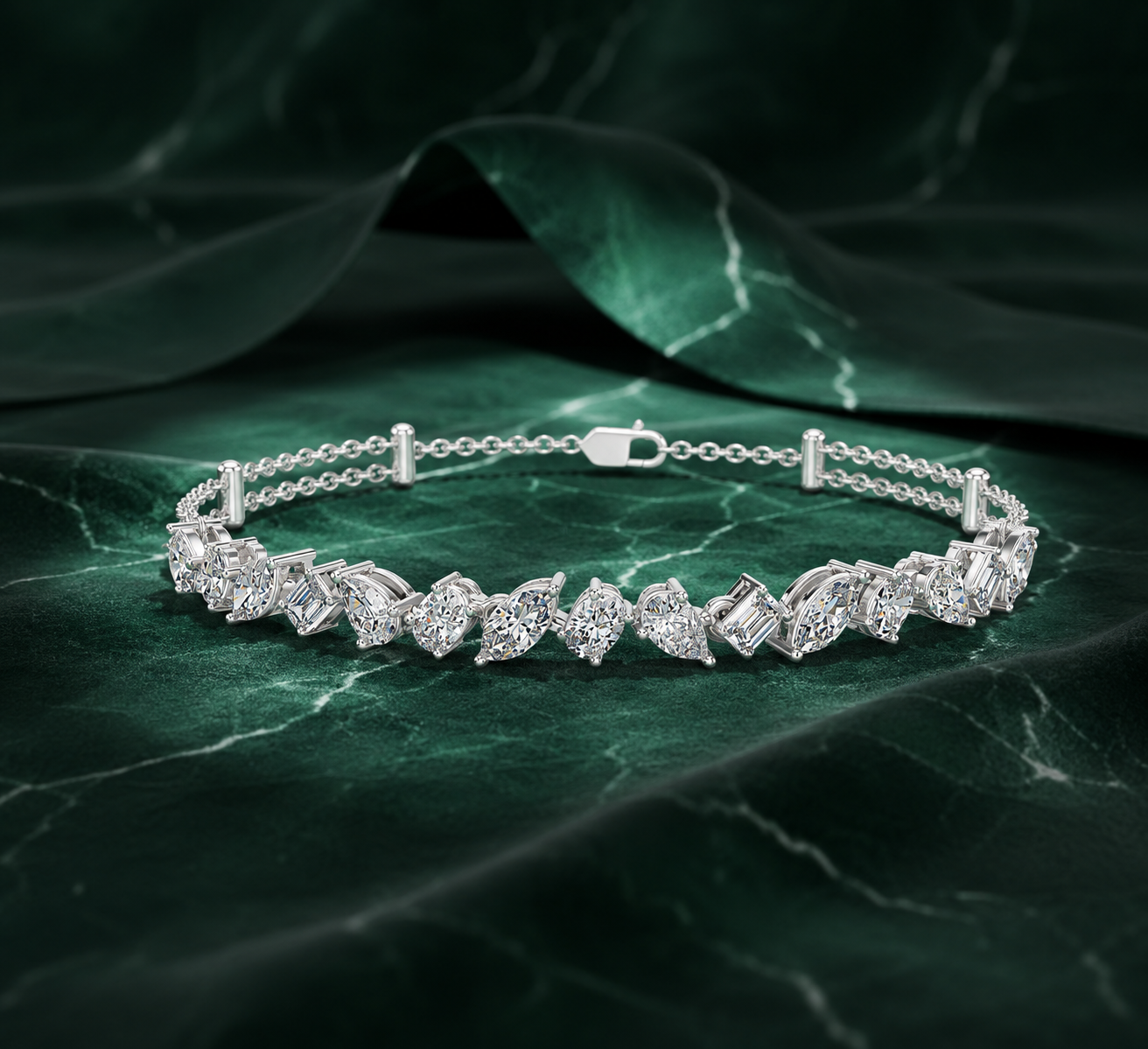 Aurora Allure Mixed-Cut Diamond Bracelet