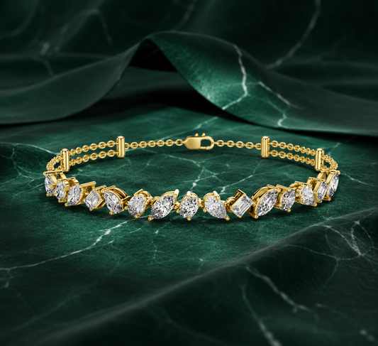 Aurora Allure Mixed-Cut Diamond Bracelet
