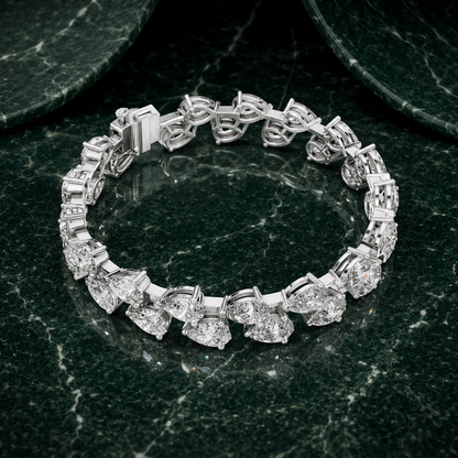 The Rosé Lumina Pear Diamond Cuff Bracelet