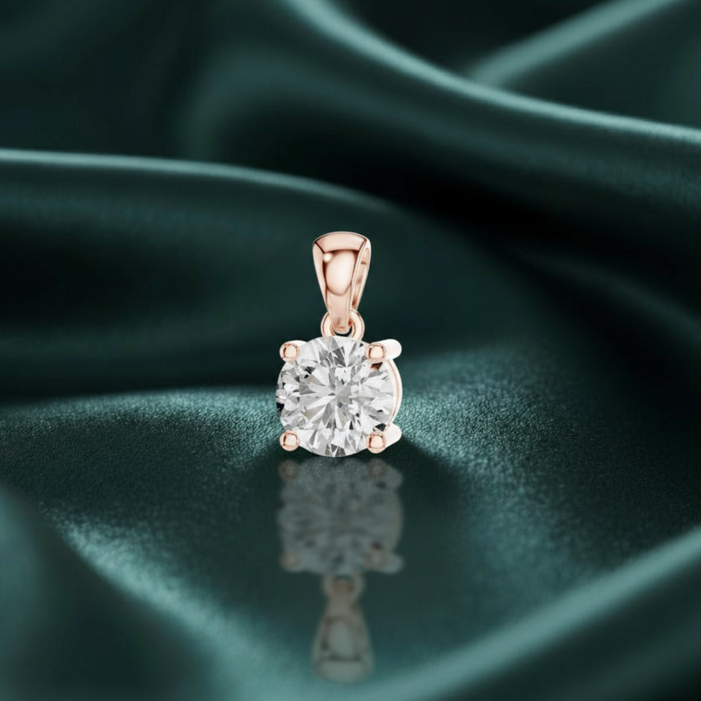 Solara Round Brilliant Diamond Pendant