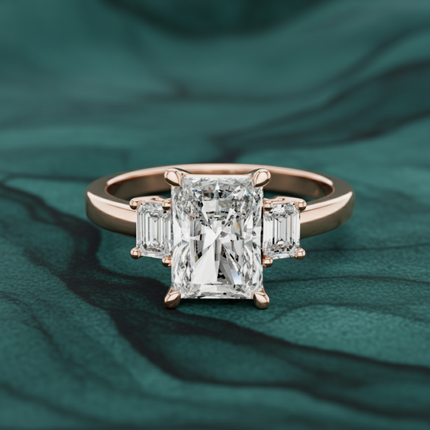 Eternal Luminesse Radiant-Cut Three-Stone Ring