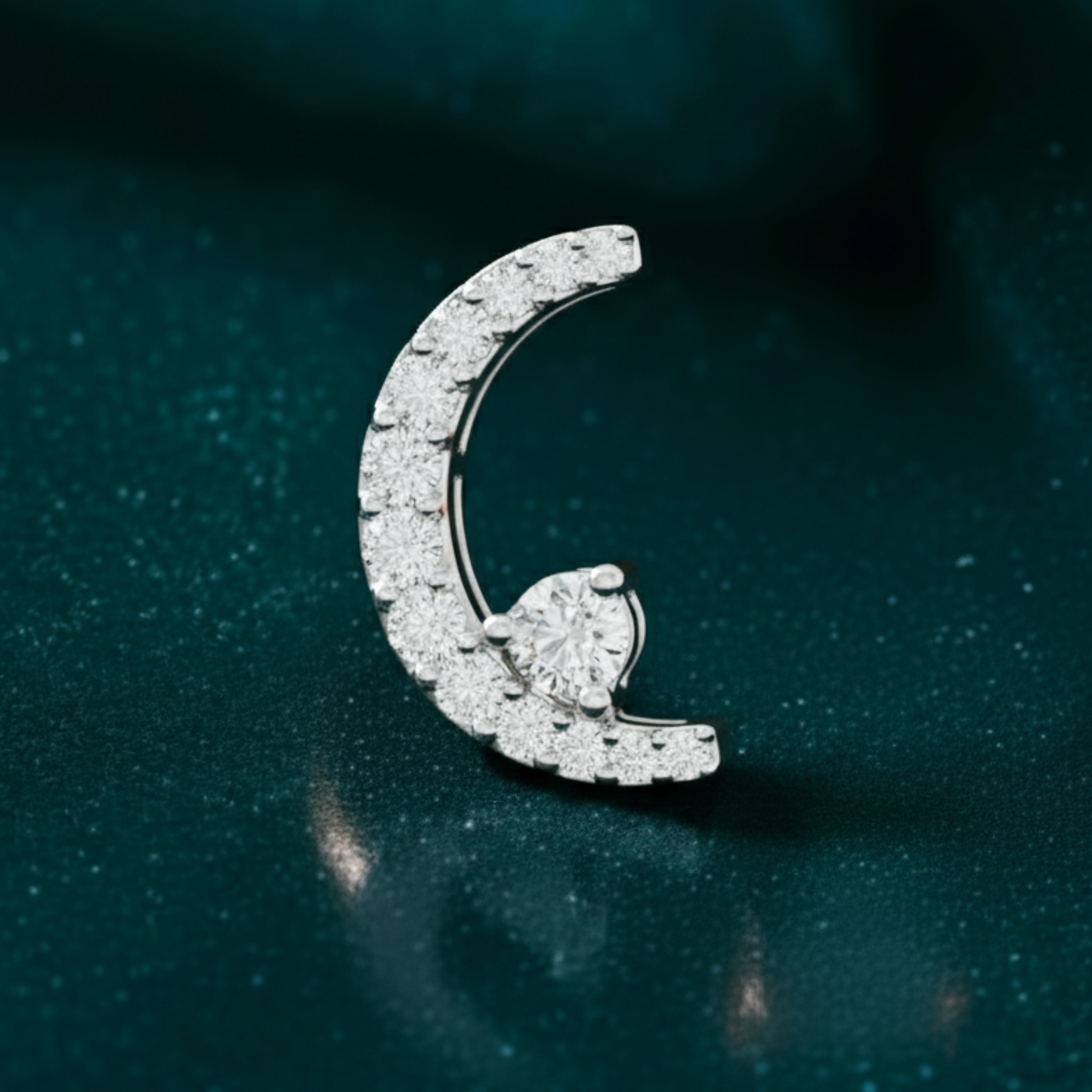 Luna Crescent Moon Diamond Pendant