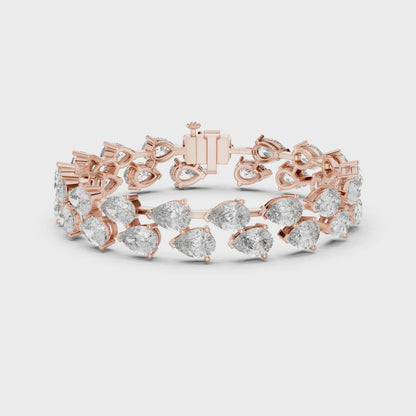 The Rosé Lumina Pear Diamond Cuff Bracelet