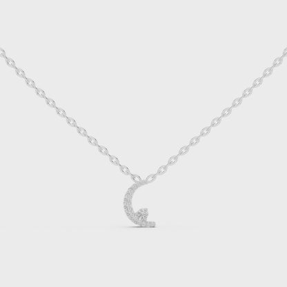Luna Crescent Moon Diamond Pendant