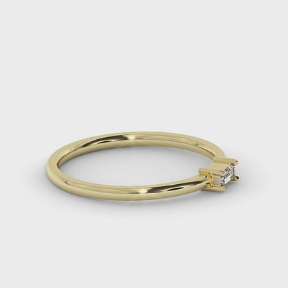 The "Lia" Baguette Lab Grown Diamond Solitaire Stacker