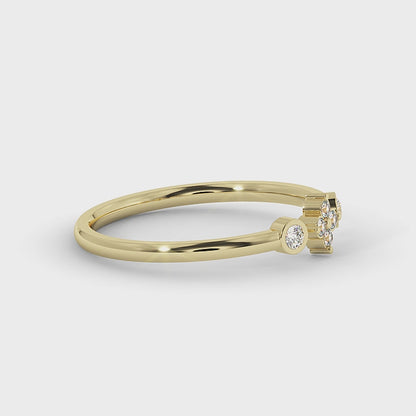 Dainty Floral Lab Grown Diamond Ring
