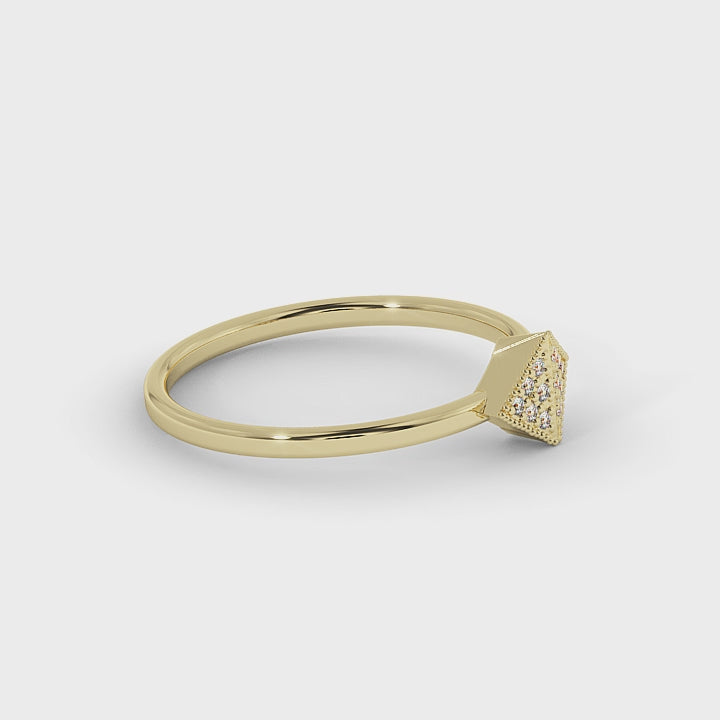 Dainty Lozenge Lab Grown Diamond Promise Ring