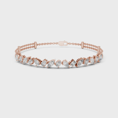 Aurora Allure Mixed-Cut Diamond Bracelet